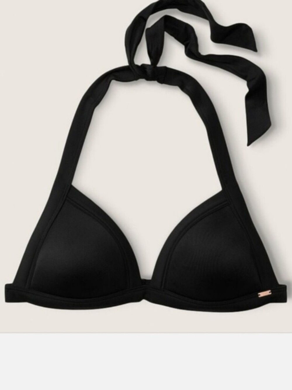 Victoria's secret pink push-up triangle bikini swim top BLACK XXL